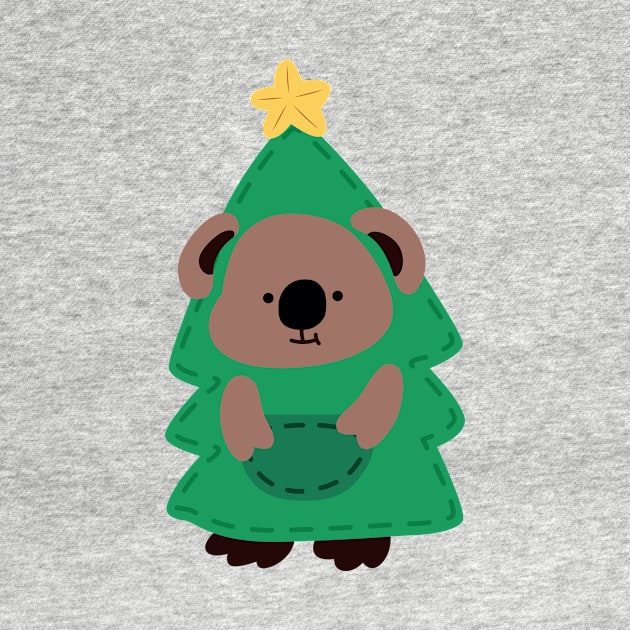 Cute Koala Dressed As a Christmas Tree by Random_stuff_420